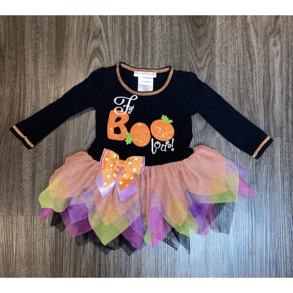 Bonnie Baby Faboolous Fabulous Tutu One Piece Halloween Dress Size 6-9M